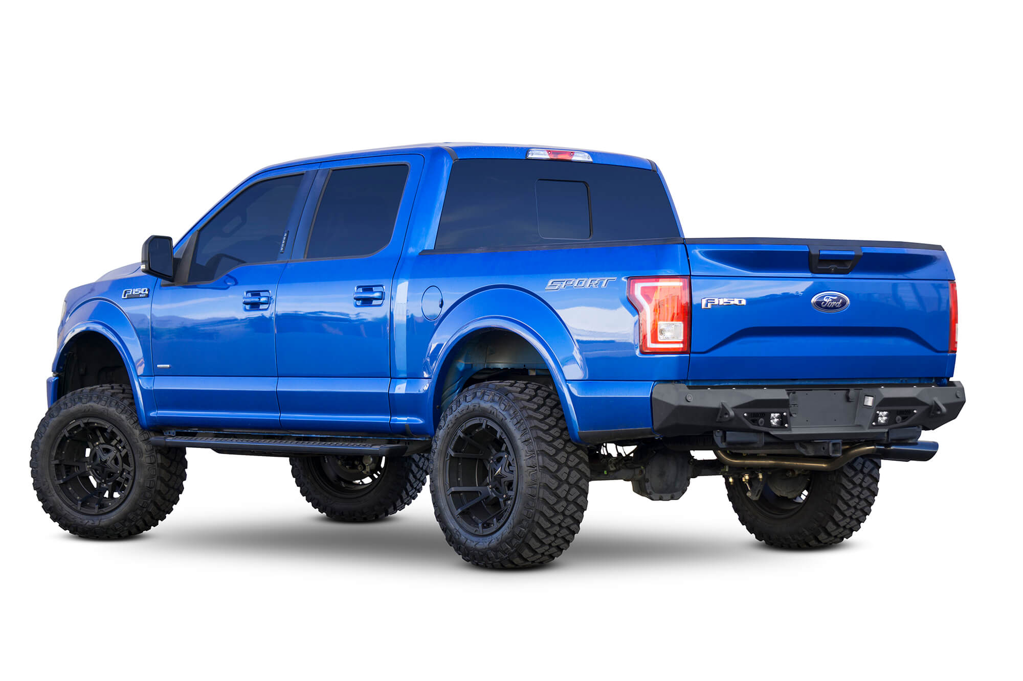 Addictive Desert Designs 15-18 Ford F-150 Stealth Fighter Rear Bumper w/ Backup Sensor Cutout - 0