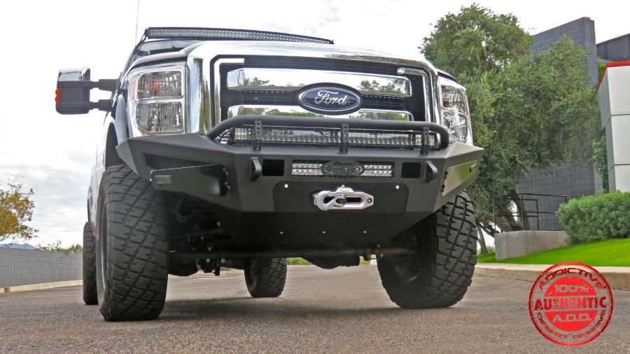 Addictive Desert Designs 11-16 Ford F-250 Super Duty HoneyBadger Front Bumper w/ Storage Box - 0