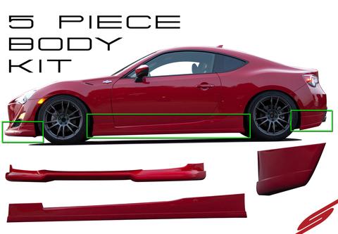 STILLEN LOWER BODY KIT (5 PC) 13-15 FR-S - INC LIP SPOILER / ROCKERS / REAR CORN