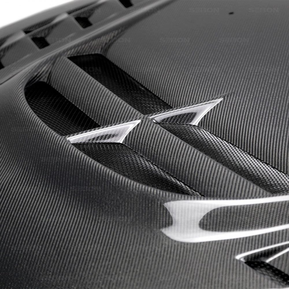 CWII-style carbon fiber hood for 2003-2006 Mitsubishi Lancer EVO