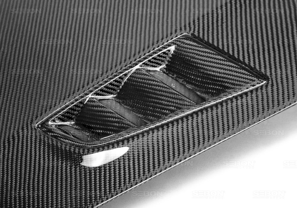 Seibon 06-07 Honda Civic 4 Door MGII-Style Carbon Fiber Hood - 0