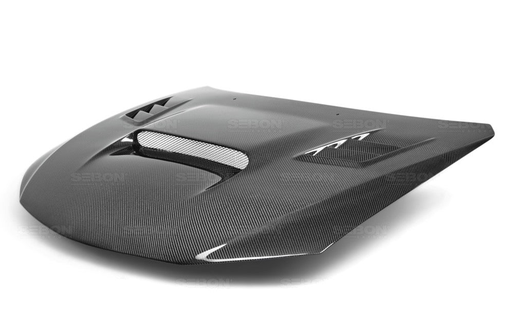 CW-Style Carbon Fiber Hood For 2008-2014 Subaru WRX/STi - 0