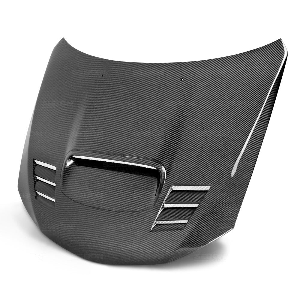 CWII-STYLE CARBON FIBER HOOD FOR 2008-2014 SUBARU WRX / STI