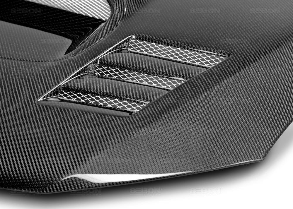 CWII-STYLE CARBON FIBER HOOD FOR 2008-2014 SUBARU WRX / STI