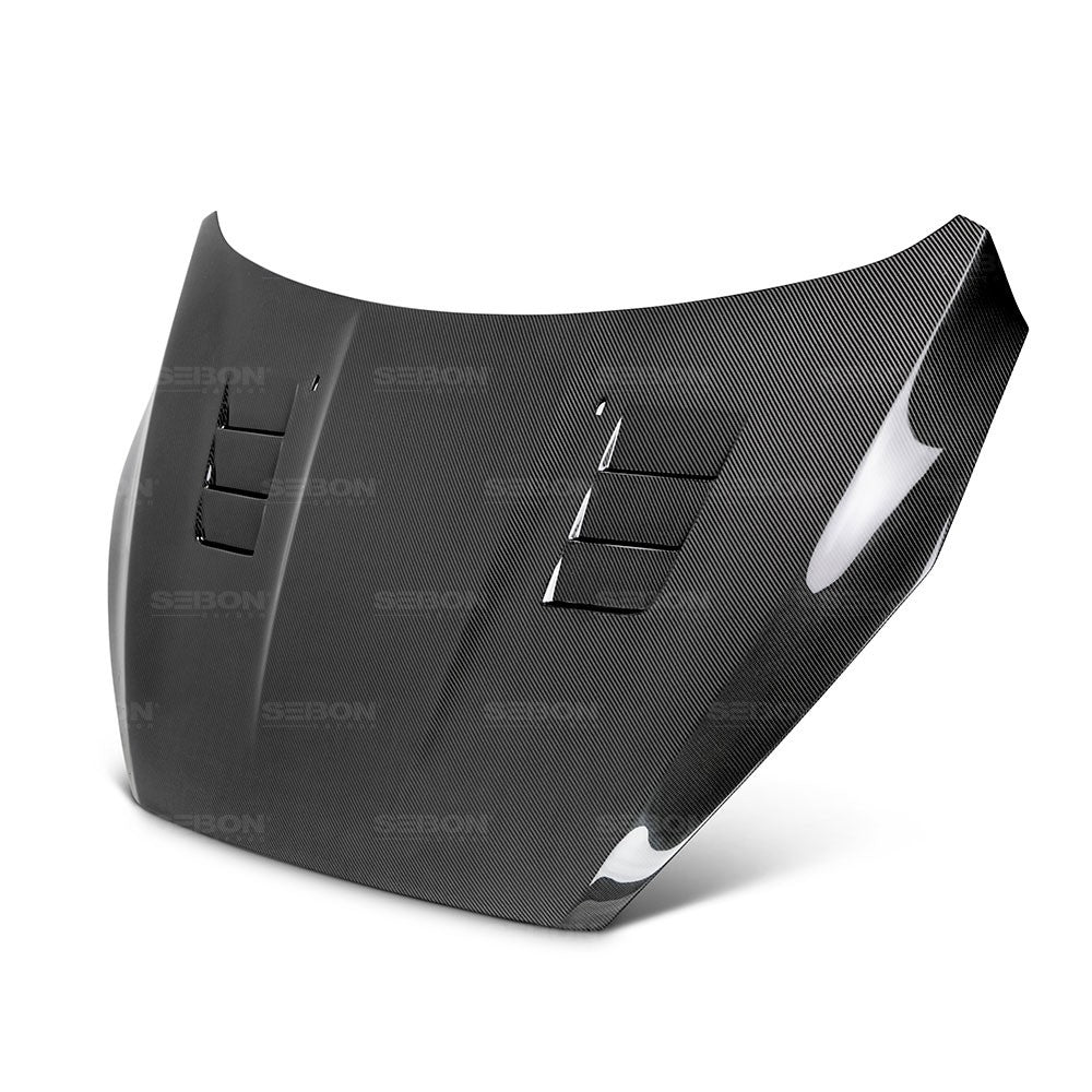 Seibon 15-16 Ford Focus TS-Style Gloss Finish Carbon Fiber Hood