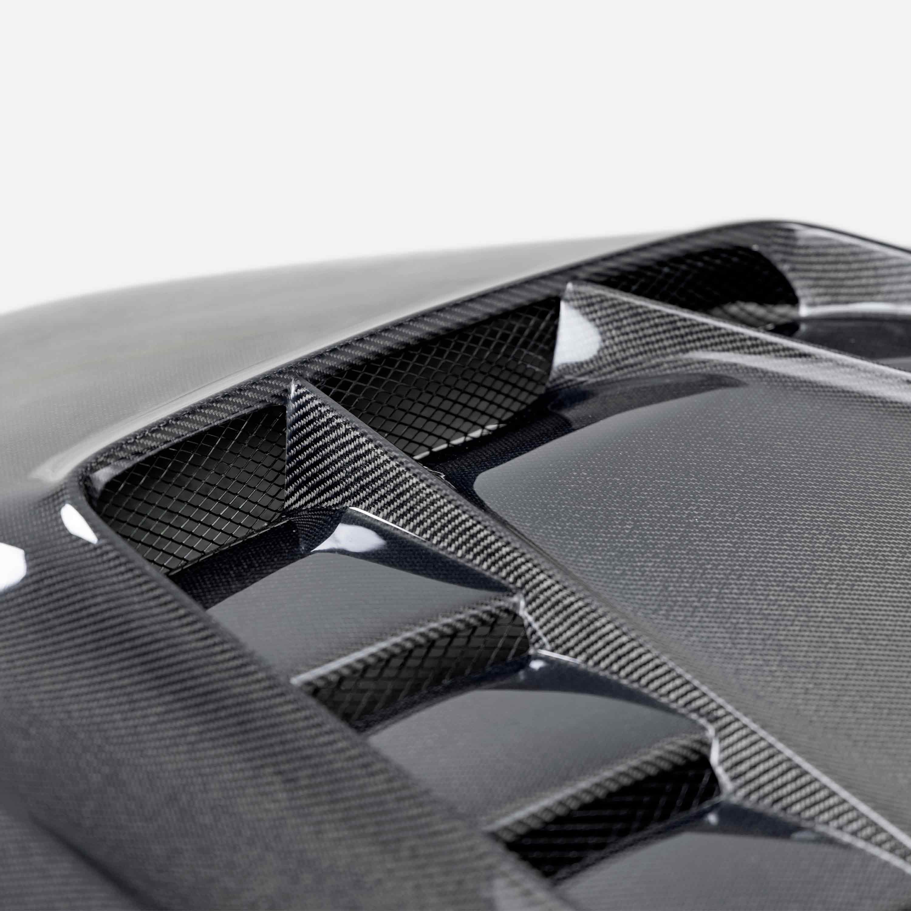 TV-style double sided carbon fiber hood for 2020-2024 Toyota GR Supra