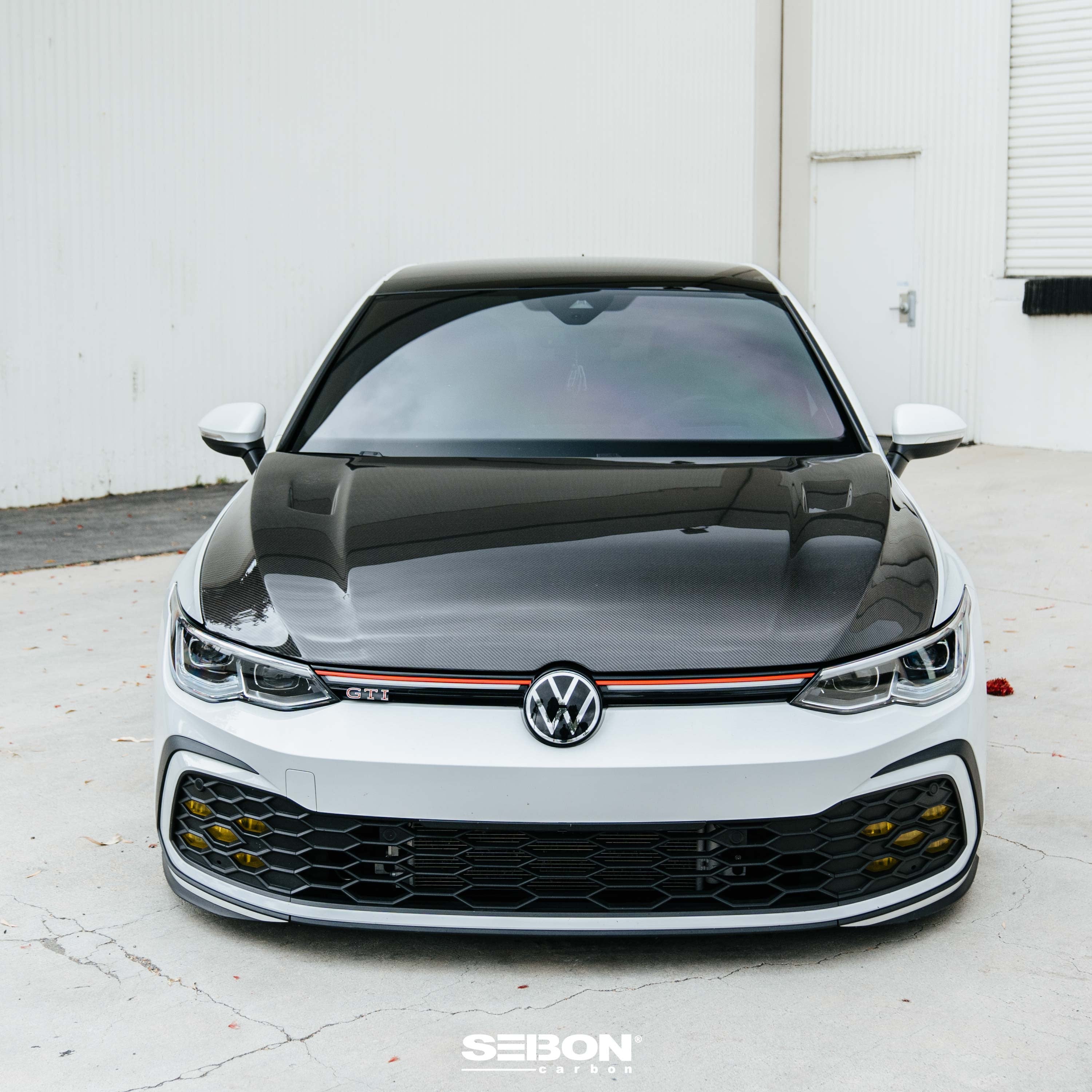 TM-style carbon fiber hood for 2022 VW Golf MK8