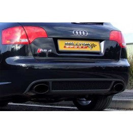 Milltek Cat Back Non Resonated Exhaust - Including Exhaust Valves - Satin Sheen Black Quad Outlet - RS4 B7 4.2 V8