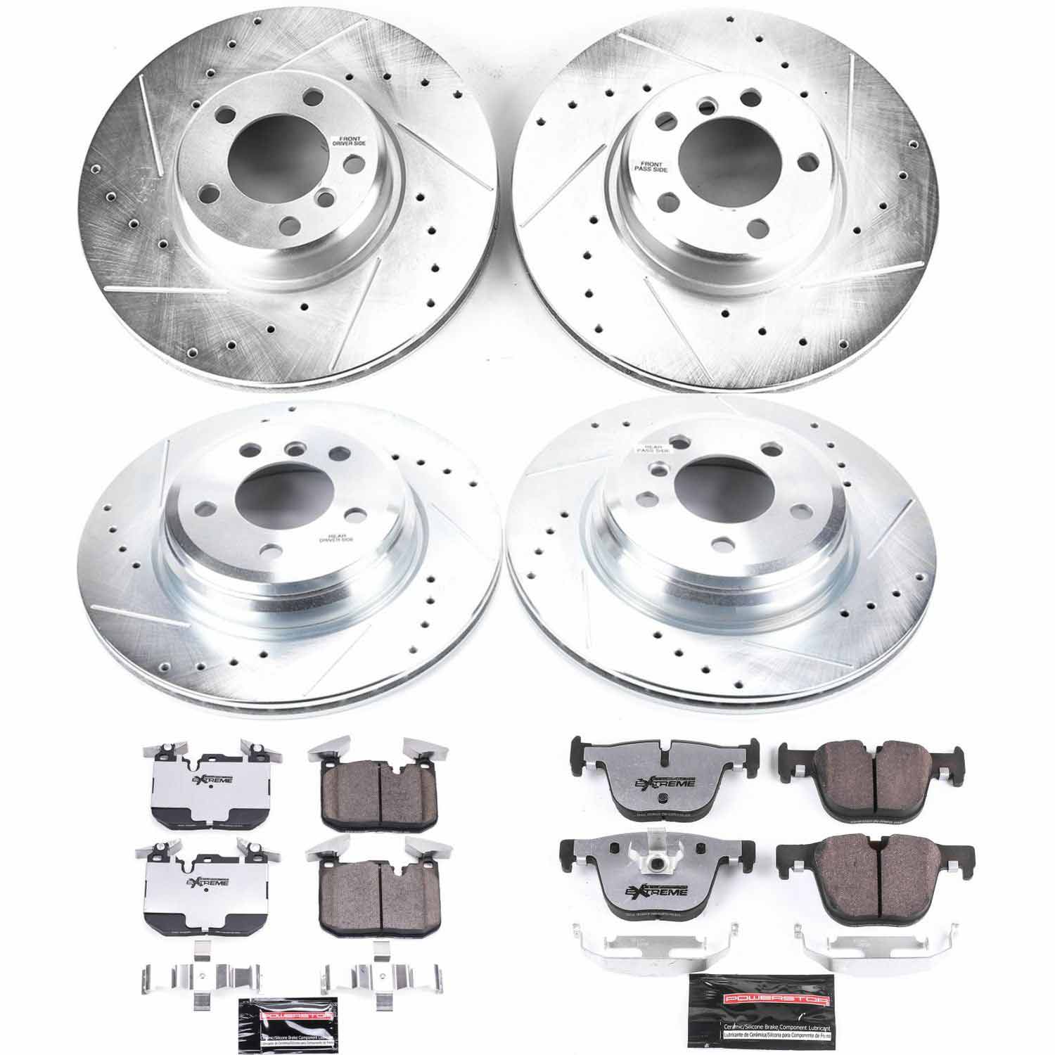 Power Stop 2016 BMW 328i xDrive Front & Rear Z26 Street Warrior Brake Kit