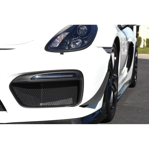 CARBON FIBER Front Bumper Canards Porsche 981 Cayman GT4 2015-16