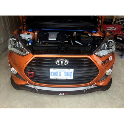 CARBON FIBER Wind Splitter With Rods Hyundai Veloster 2011-Up - 0