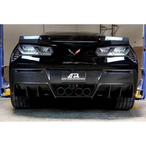 CARBON FIBER Rear Diffuser With Undertray Chevrolet Corvette C7 Ver. II 2014-UP - 0