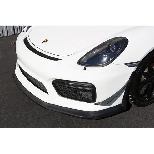 CARBON FIBER Front Bumper Canards Porsche 981 Cayman GT4 2015-16 - 0