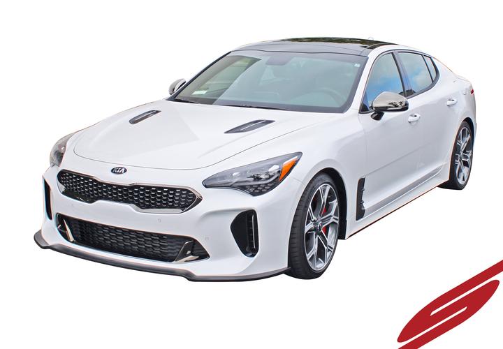 STILLEN FRONT SPLITTER: 18-19 KIA STINGER GT RWD/AWD - MATTE BLACK - 0