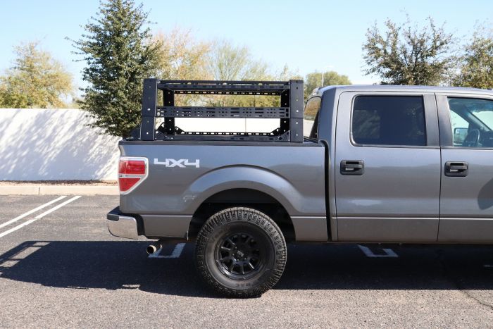 Road Armor 09-14 Ford Raptor 5-1/2-6ft Beds TRECK Adj Bed Rack/Brakcets/Strap/Rails - Tex Blk - 0