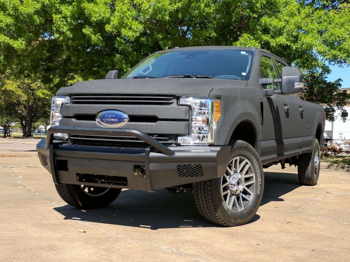 Road Armor 17-20 Ford F-250 Vaquero Front Bumper w/Pre-Runner Guard - Tex Blk