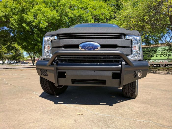 Road Armor 17-20 Ford F-250 Vaquero Front Bumper w/Pre-Runner Guard - Tex Blk - 0