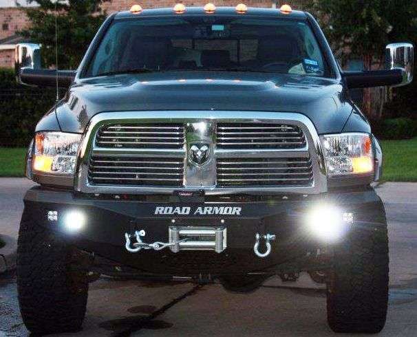 Road Armor 10-18 Ram 2500 Stealth Front Winch Bumper - Tex Blk - 0