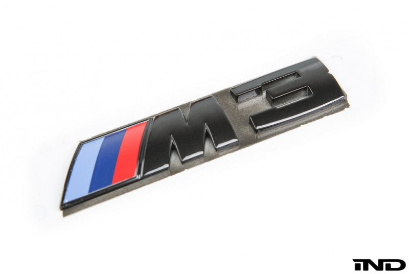 IND E9X M3 Painted Trunk Emblem - Black Chrome