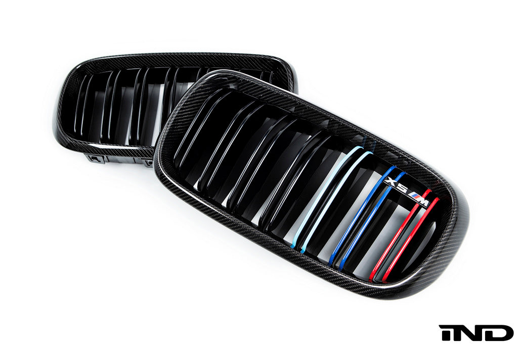 IND F85 X5M Carbon Front Grille Set