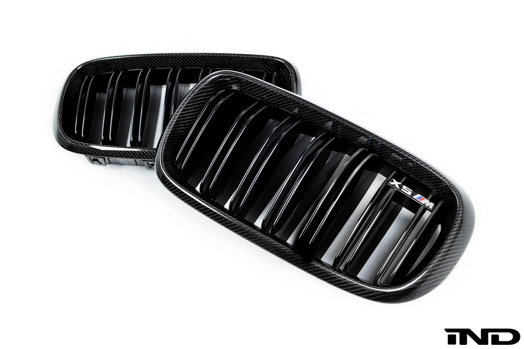 IND F85 X5M Carbon Front Grille Set