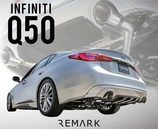 Axleback Exhaust, Infiniti Q50, Burnt Stainless Single Wall Tip