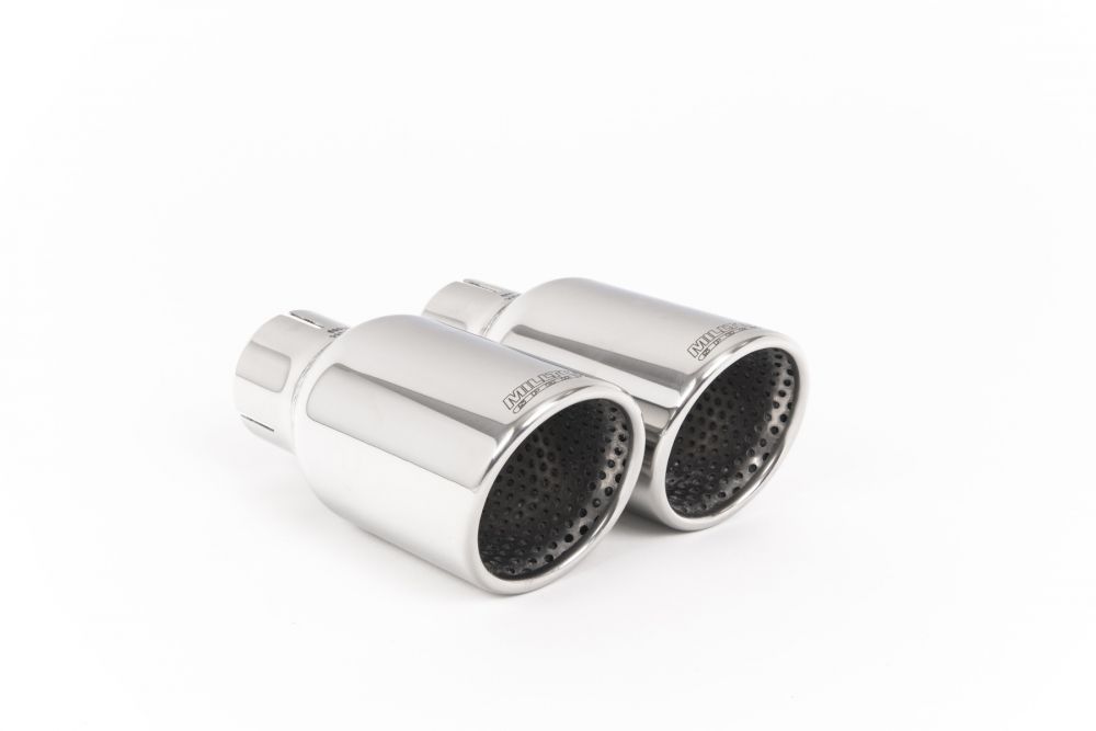 Milltek Sport Non Resonated Cat Back Exhaust - Twin 76.2mm Jet Tips - Audi A3 3.2 Quattro