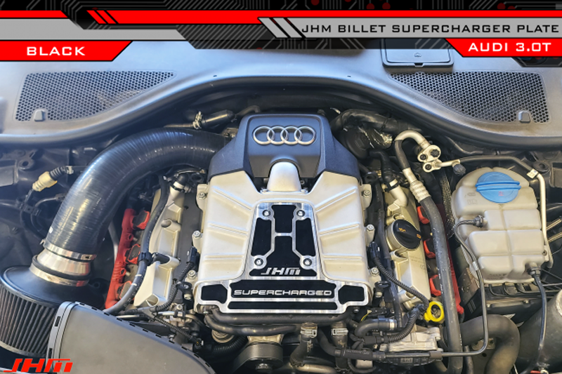 JHM Billet Supercharger Plate (Replaces Factory Cover) - Audi / B8 / C6 / C7 / D4 / 4L / S4 / S5 / Q5 / SQ5 / A6 / A7 / A8 / Q7 - 0