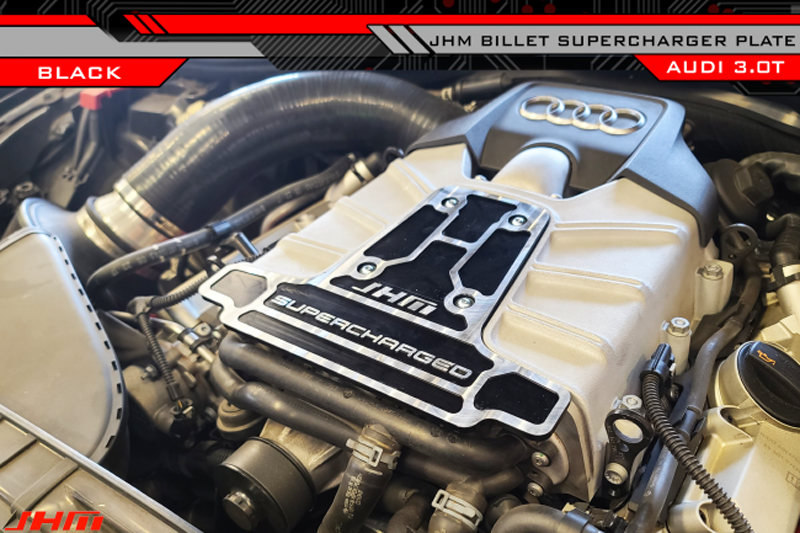 JHM Billet Supercharger Plate (Replaces Factory Cover) - Audi / B8 / C6 / C7 / D4 / 4L / S4 / S5 / Q5 / SQ5 / A6 / A7 / A8 / Q7