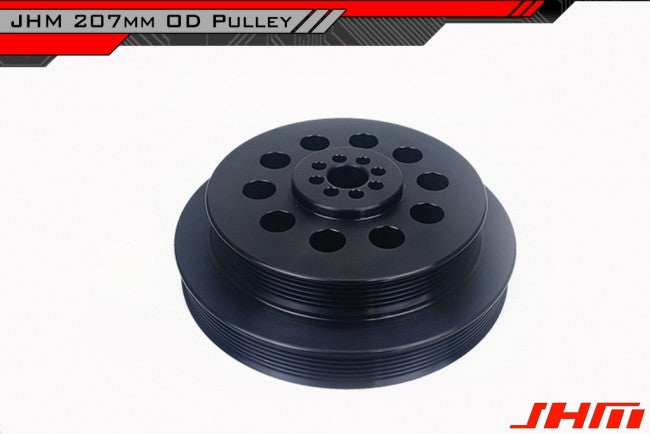 JHM HD Overdrive (207mm) OAD - Lightweight Supercharger Crank Pulley for B8-B8.5, S4-S5, C6-C7 A6-A7 and B8 Q5-SQ5 3.0T FSI