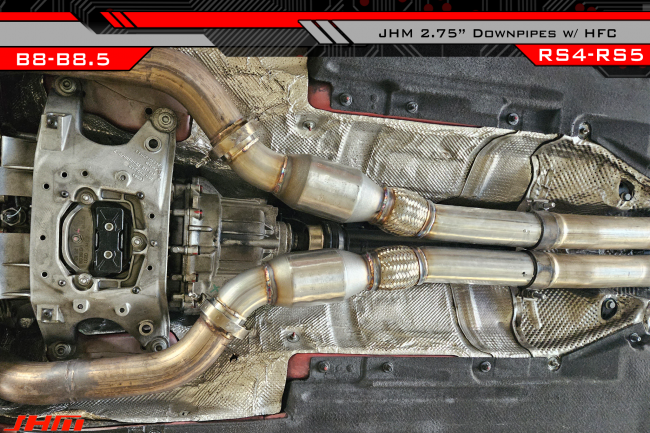 Exhaust - 2.75" Performance High Flow Cat (HFC) Downpipes (JHM) for B8-B.5 RS4-RS5 4.2L *JHM HEADERS REQUIRED* - 0