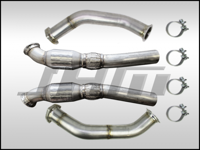 Exhaust - 2.75" Performance High Flow Cat (HFC) Downpipes (JHM) for B8-B.5 RS4-RS5 4.2L *JHM HEADERS REQUIRED*