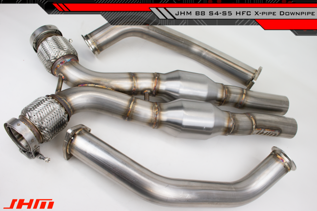 Exhaust - High-Flow Cat Downpipes with X-Pipe (JHM) for the B8 S4-S5 Q5-SQ5 C7 A6-A7 3.0T and 4.2L FSI