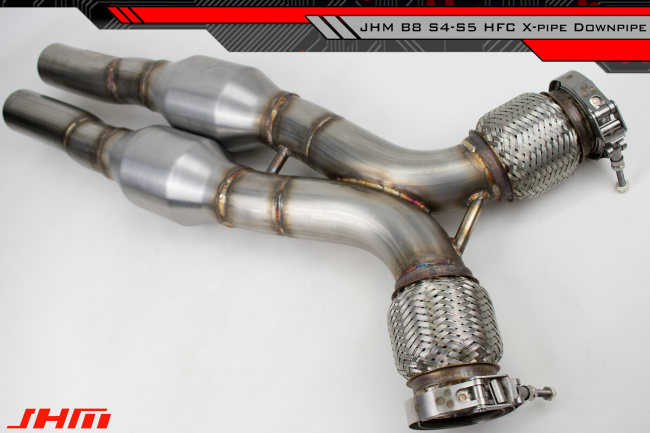 Exhaust - High-Flow Cat Downpipes with X-Pipe (JHM) for the B8 S4-S5 Q5-SQ5 C7 A6-A7 3.0T and 4.2L FSI