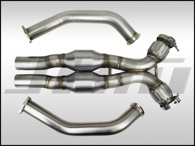 Exhaust - High-Flow Cat Downpipes with X-Pipe (JHM) for the B8 S4-S5 Q5-SQ5 C7 A6-A7 3.0T and 4.2L FSI