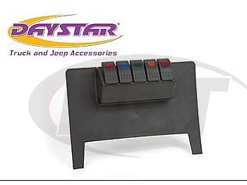 Daystar 2007-2018 Jeep Wrangler JK 2WD/4WD (Auto Trans) - Black Lower Switch Panel (w/ Switches)