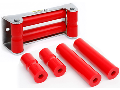 Daystar Roller Fairlead Rope Rollers For Synthetic Winch Rope Red