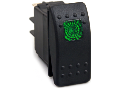 Daystar Rocker Switch Green Light 20 AMP Single Pole