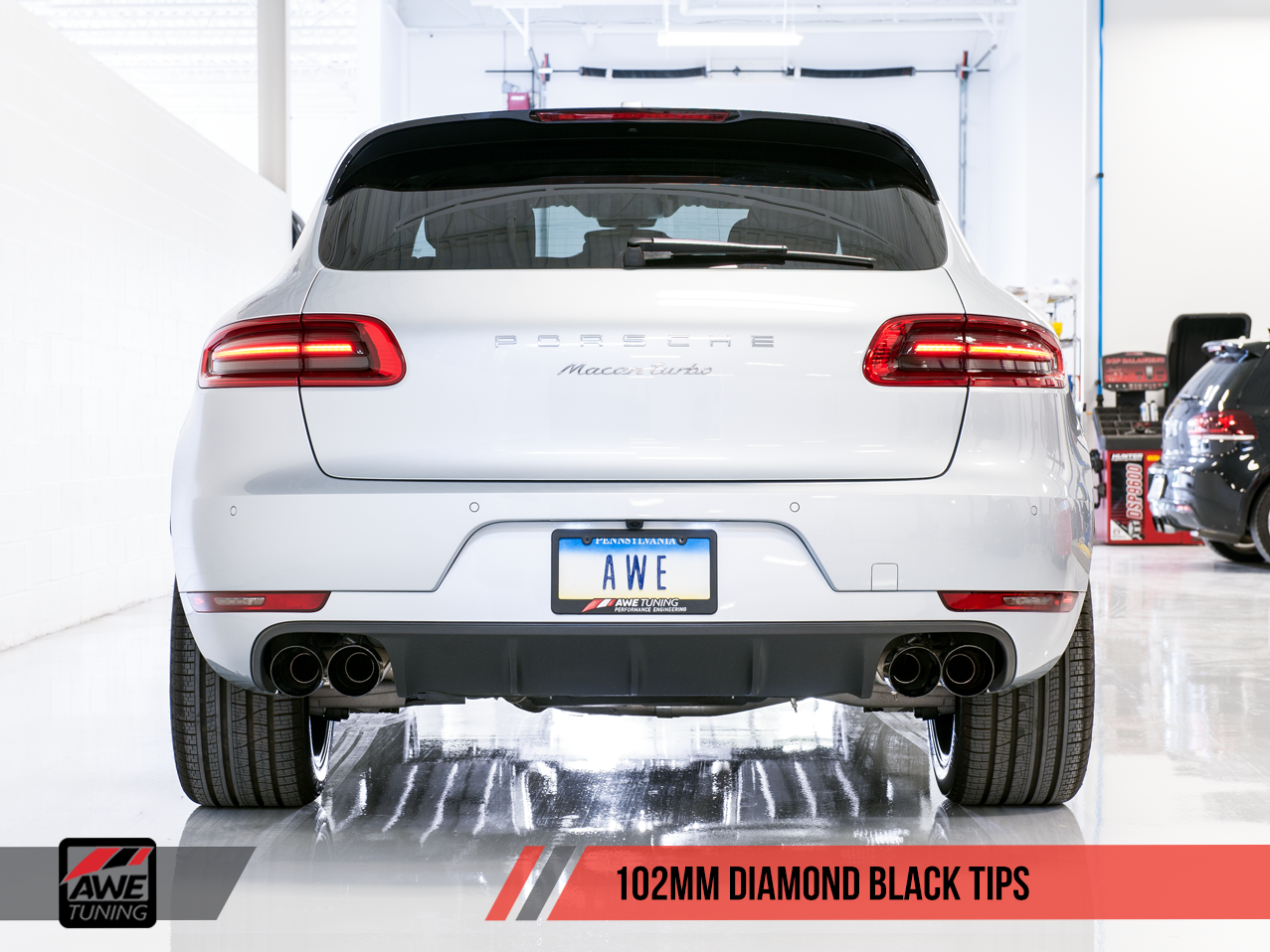 AWE Track Edition Exhaust System for Porsche Macan S / GTS / Turbo - Diamond Black 102mm Tips - 0