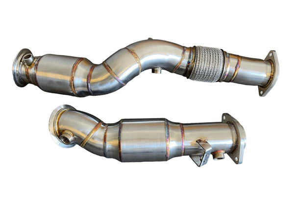 MAD US S58 Catted Downpipes M3 M4 G80 G82 G83 W/ Flex Section | MAD-2051