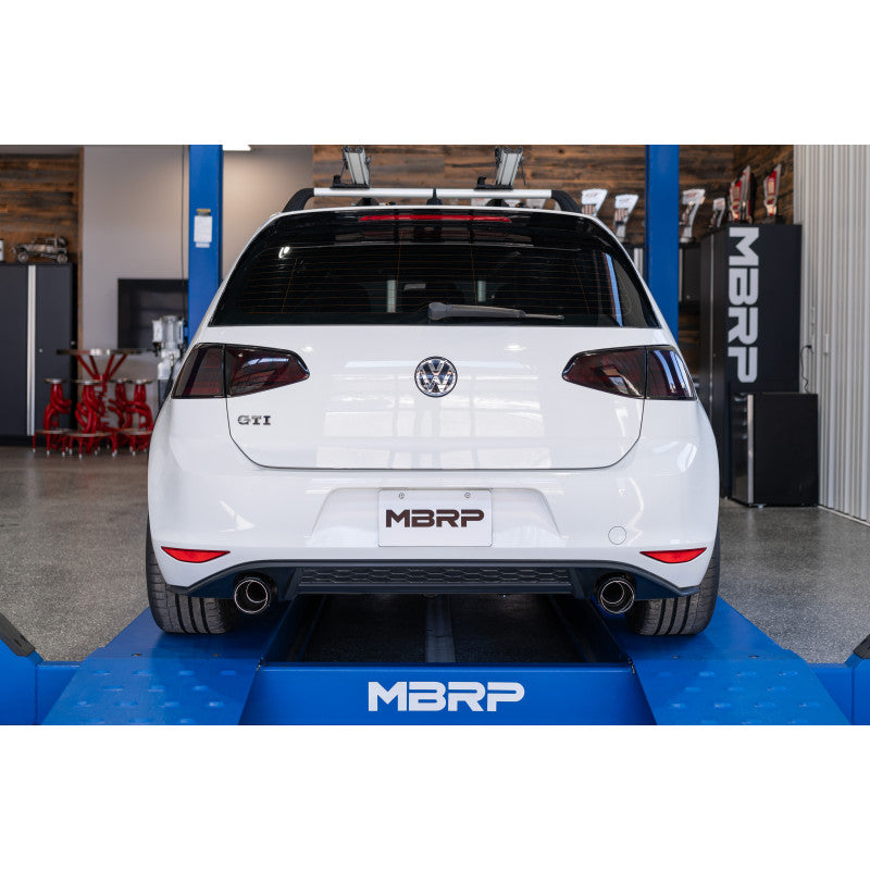 MBRP PRO Series Volkswagen MK7 GTI 3" Cat Back Dual Exhaust System with CF Tips