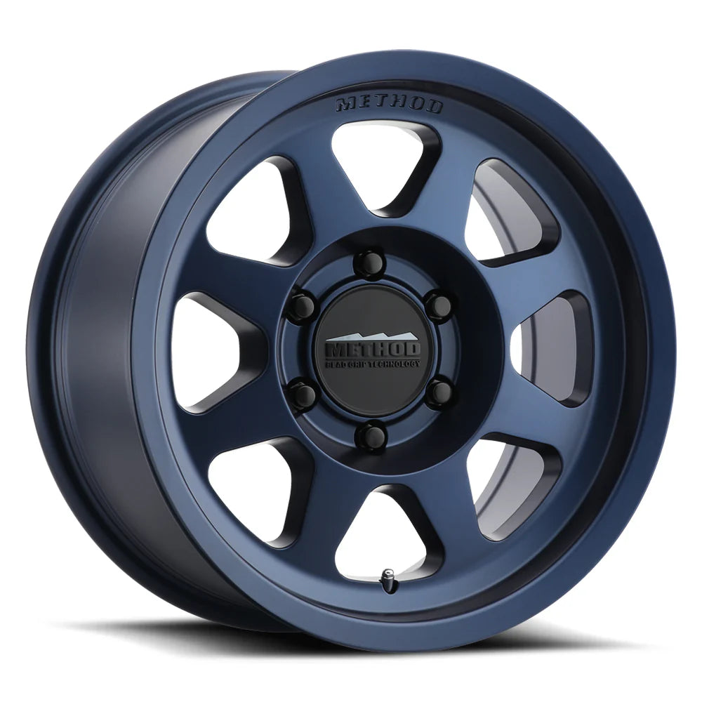 Method MR701 17x8.5 0mm Offset 6x5.5 106.25mm CB Bahia Blue Wheel