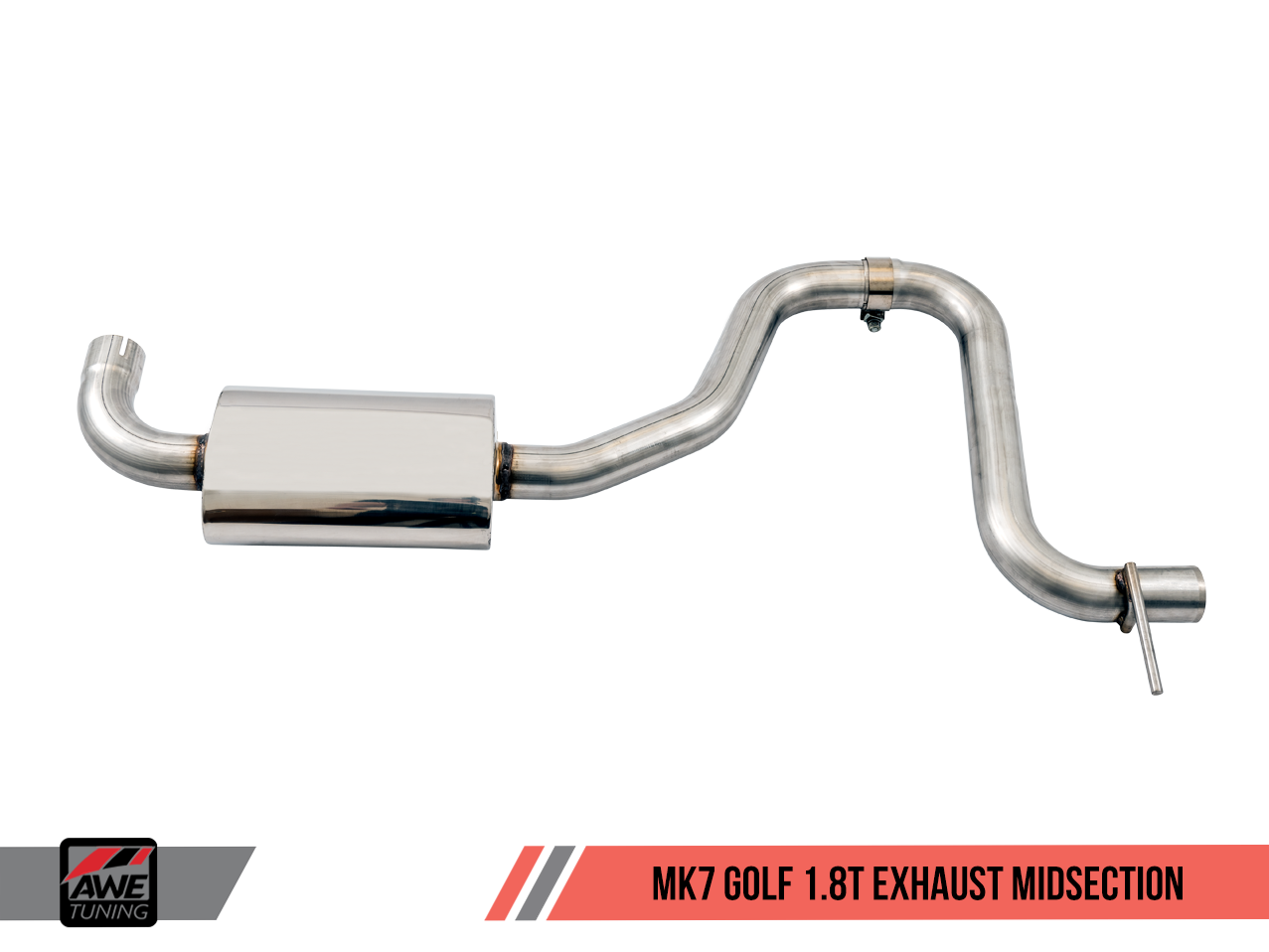 AWE Track Edition Exhaust for VW MK7 Golf 1.8T - Diamond Black Tips (90mm)