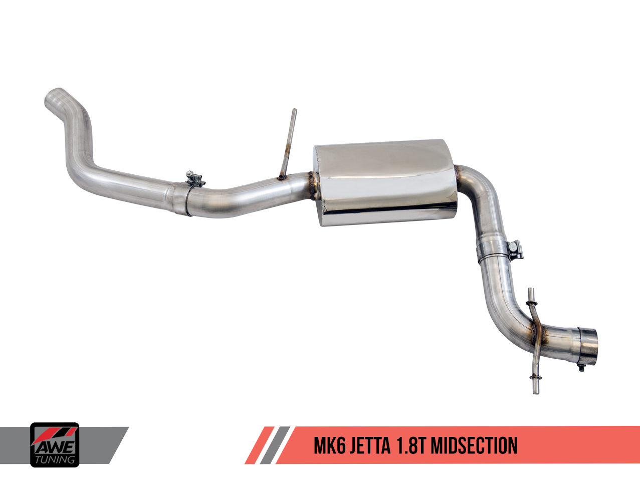 AWE Touring Edition Exhaust for MK6 GLI 2.0T - MK6 Jetta 1.8T - Polished Silver Tips