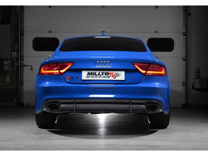 MILLTEK FULL SYSTEM AUDI RS6 2013 2020 NON-RES WITH 76MM DOWNPIPES. USES OE TIPS