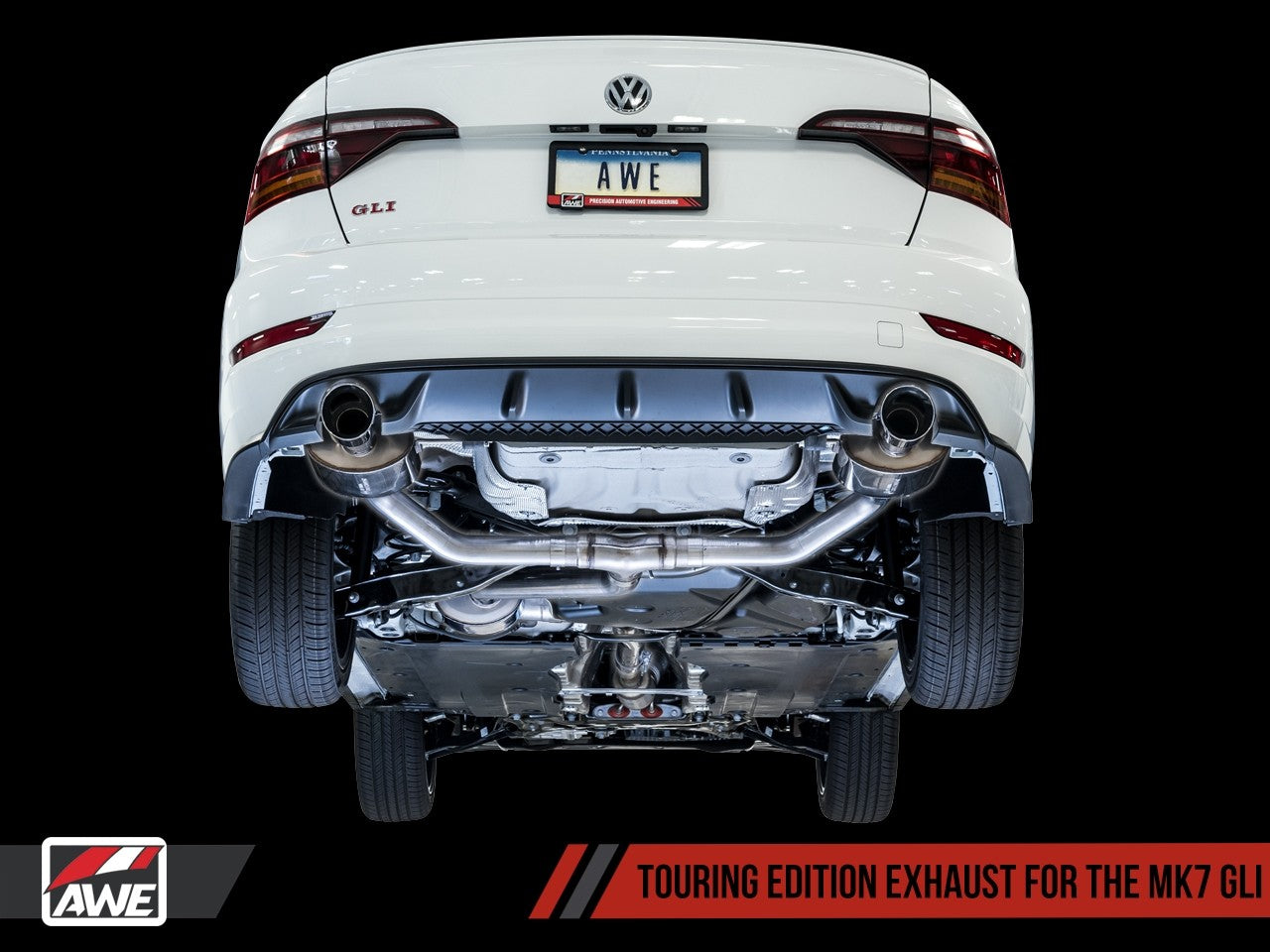 AWE Touring Edition Exhaust for MK7 Jetta GLI w/ High Flow Downpipe (not included) - Diamond Black Tips