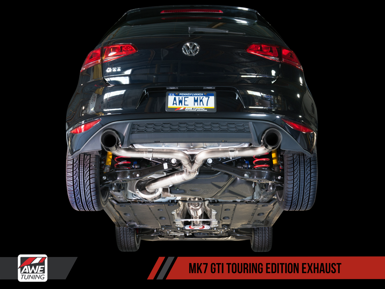 AWE Touring Edition Exhaust for VW MK7 GTI - Diamond Black Tips