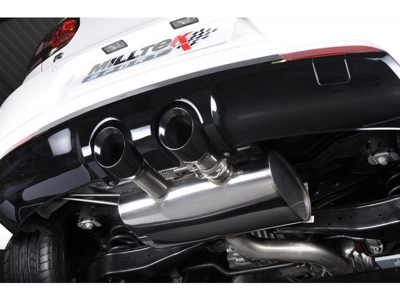 Milltek 2.75" Resonated Cat Back Exhaust - Black Velvet Tips - MK6 Golf R