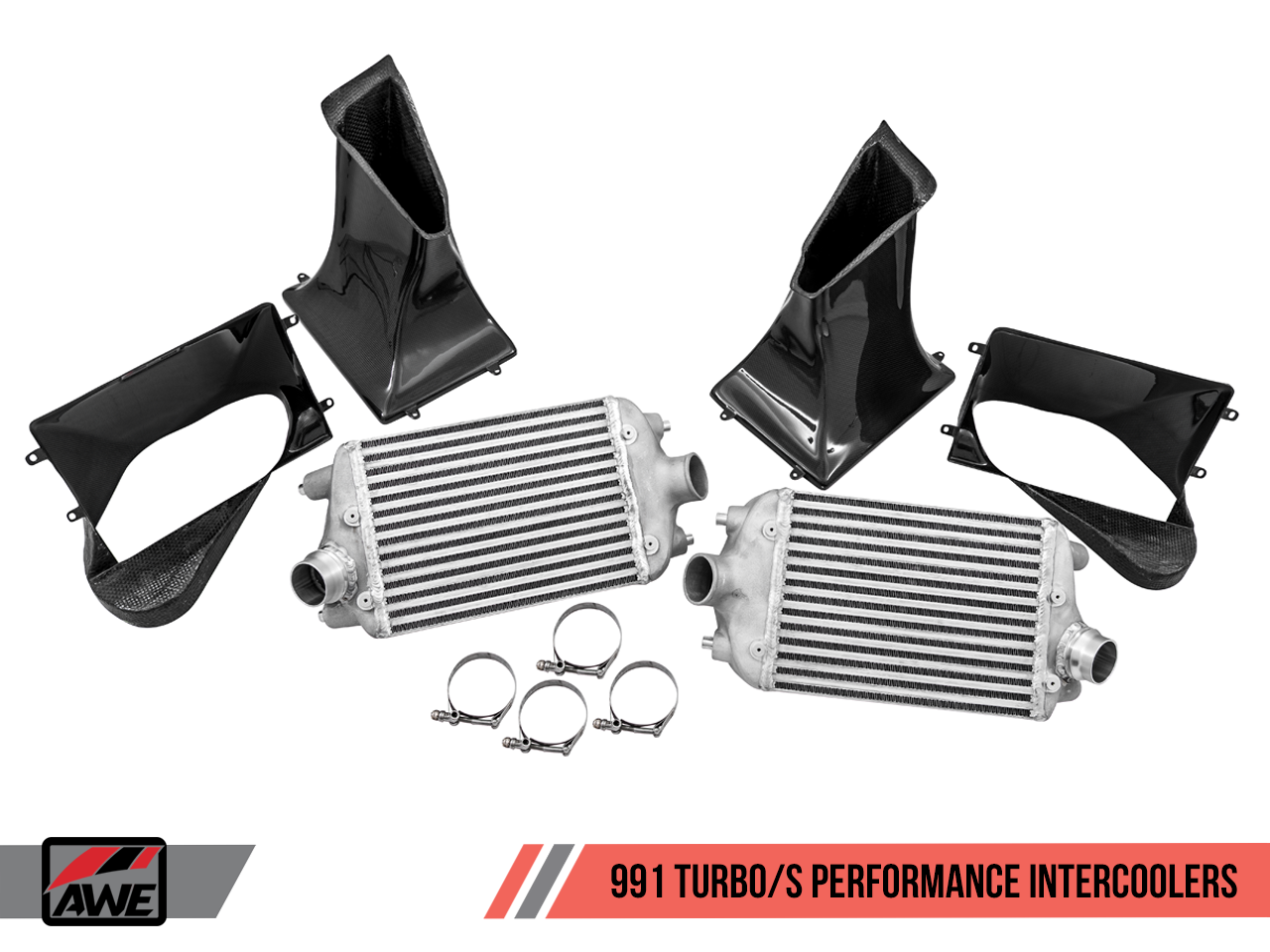 AWE Performance Intercooler Kit for Porsche 991 Turbo / S