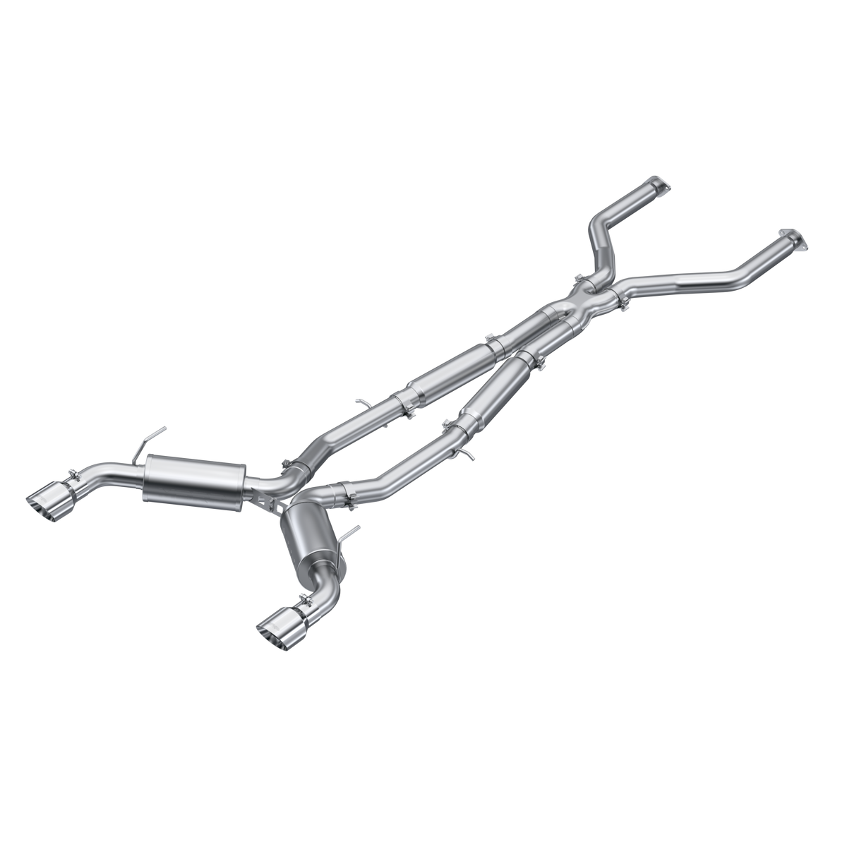 2016-2022 INFINITI Q50 3-INCH CAT--BACK EXHAUST DUAL REAR EXIT, STREET PROFILE